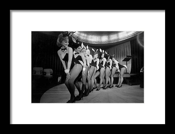 Nightclub Framed Print featuring the photograph Bunny Girl Dancers by Victor Blackman