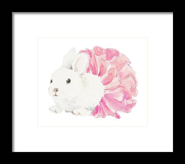 Bunny Framed Print featuring the painting Bunny Tutu by Lanie Loreth