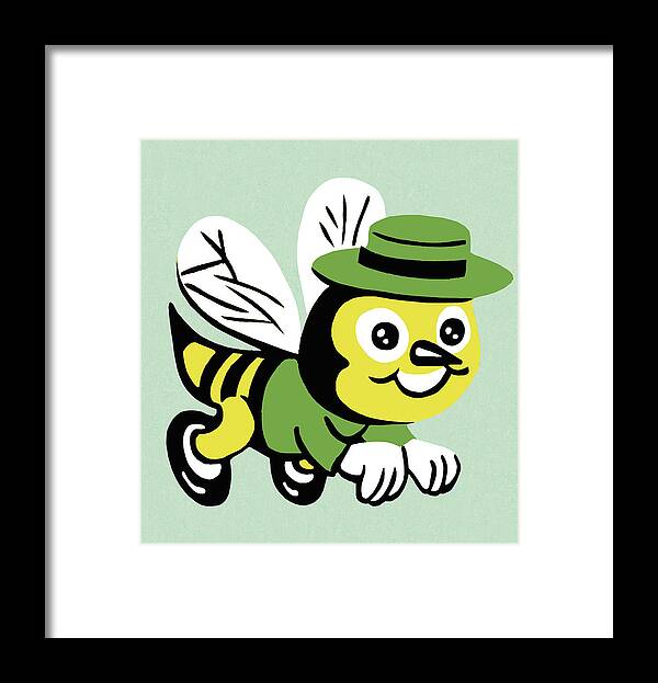 Accessories Framed Print featuring the drawing Business Bee by CSA Images