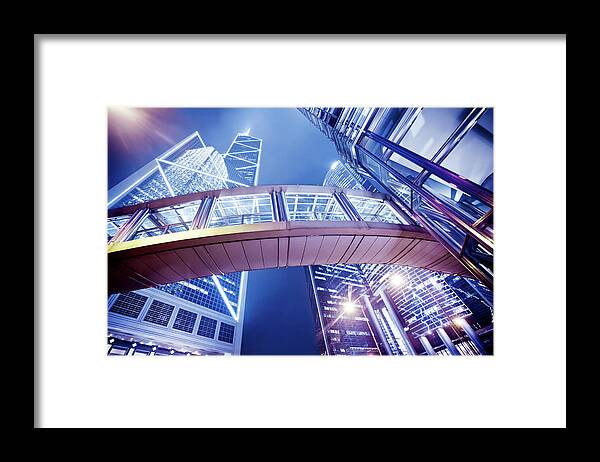 Chinese Culture Framed Print featuring the photograph Business District by Nikada