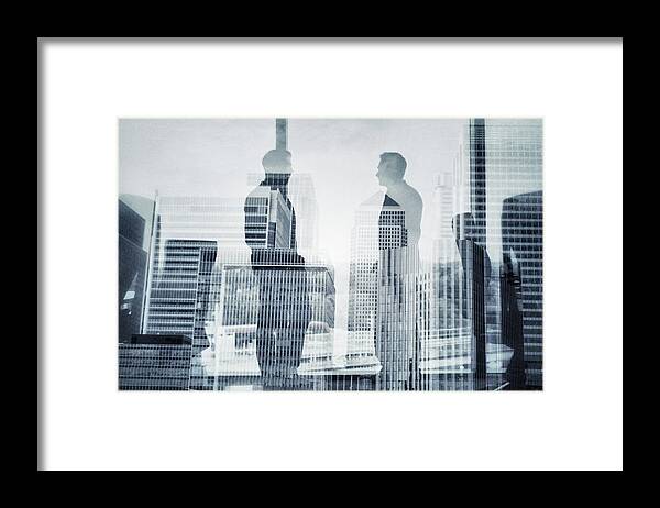 Expertise Framed Print featuring the photograph Business In The City by Xavierarnau