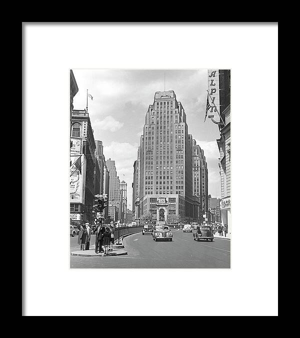 People Framed Print featuring the photograph Busy City Street Scene by George Marks
