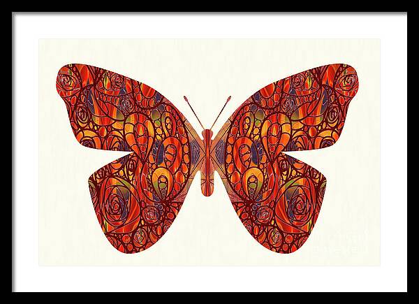 Butterfly Framed Print featuring the digital art Butterfly Illustration Art - Complex Realities - Omaste Witkowski by Omaste Witkowski