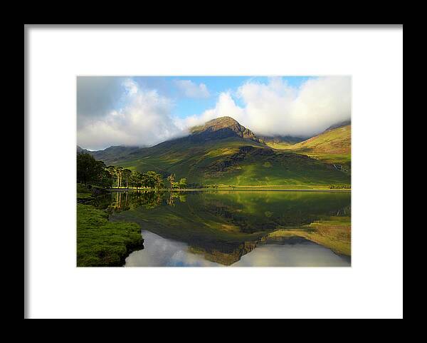 Water's Edge Framed Print featuring the photograph Buttermere In The English Lake District by Simonbradfield