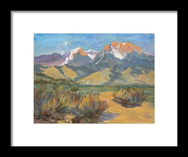 Buttermilk Range Framed Print featuring the painting Buttermilk Range Sierra Nevadas by Diane McClary
