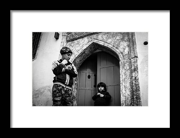 Mosul Framed Print featuring the photograph By The Door by Alibaroodi