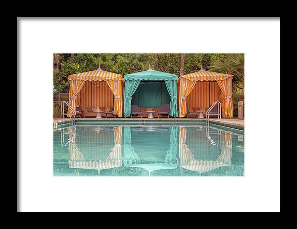 Cabana Framed Print featuring the photograph Cabanas by Alison Frank