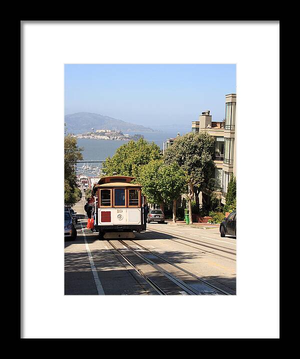 Avenue Framed Print featuring the photograph Cable Car In San Francisco by Tomograf