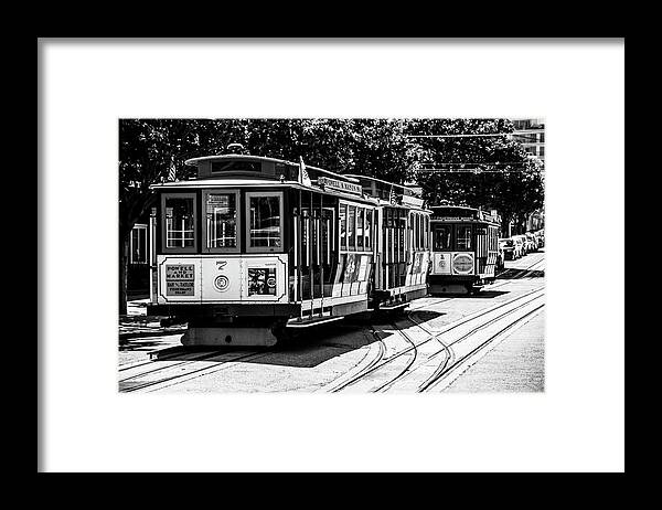 Cable Cars Framed Print featuring the photograph Cable Cars by Stuart Manning