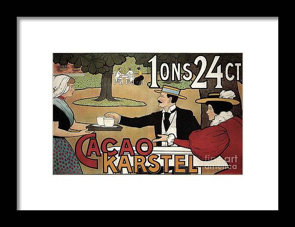 Marketing Framed Print featuring the drawing Cacao Karstel, 1897. From A Private by Heritage Images