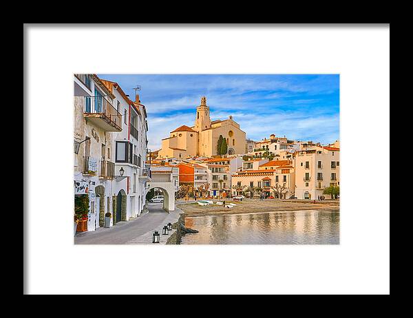 Landscape Framed Print featuring the photograph Cadaques Fishing Village, Costa Brava by Jan Wlodarczyk