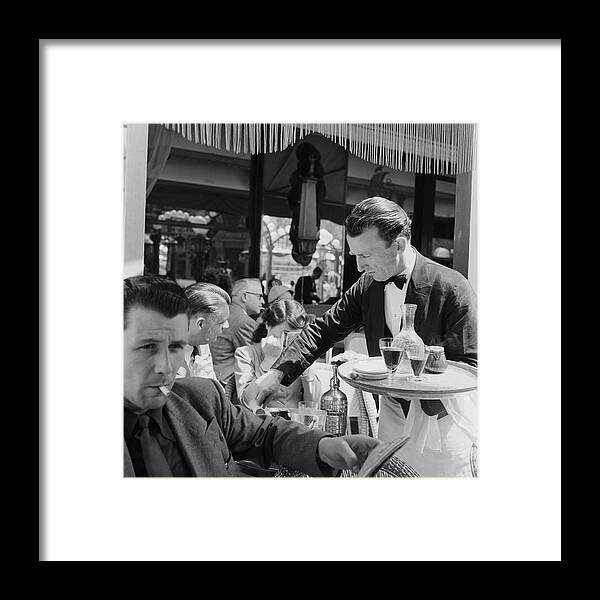 People Framed Print featuring the photograph Cafe Culture by Bert Hardy
