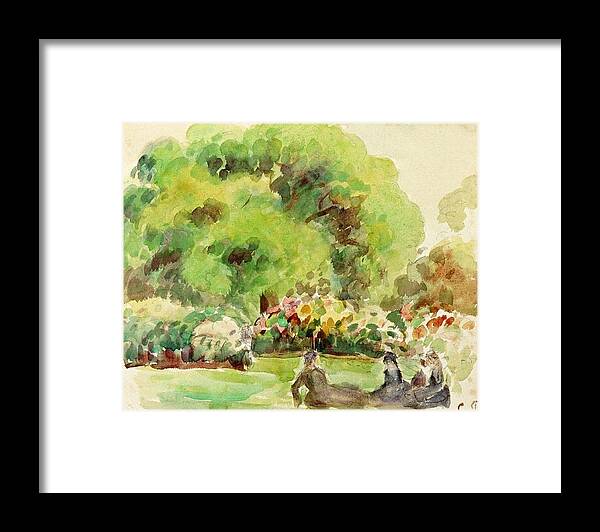 Camille Pissarro Framed Print featuring the painting Cagnes Landscape by Camille Pissarro
