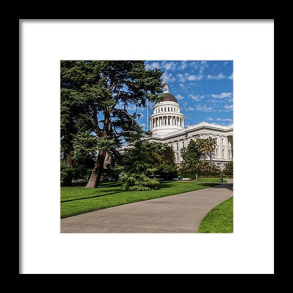 California Framed Print featuring the photograph California Capital Grounds by Donald Pash