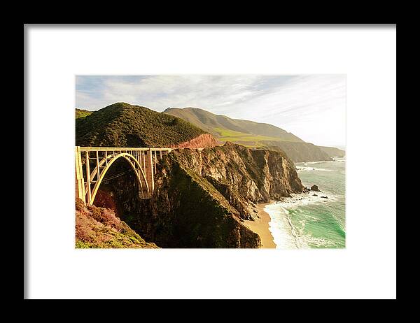 Monteray Framed Print featuring the photograph Bixby Creek Bridge Big Sur California Pacific Coast 0575 by Amyn Nasser