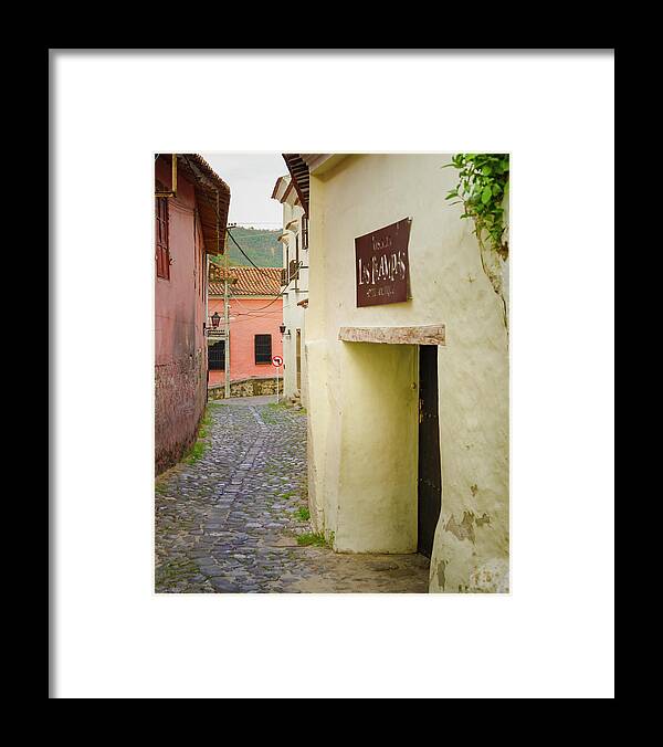 Colombia Framed Print featuring the photograph Calle de las Trampas Historical Honda Tolima Colombia by Adam Rainoff