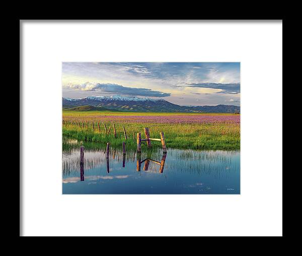 Idaho Scenics Framed Print featuring the photograph Camas Landscape by Leland D Howard