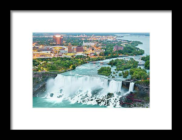 Estock Framed Print featuring the digital art Canada, Niagara Falls, American Falls by Pietro Canali
