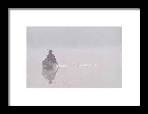 Canoe Framed Print featuring the photograph Canadian Morning by Minnie Gallman