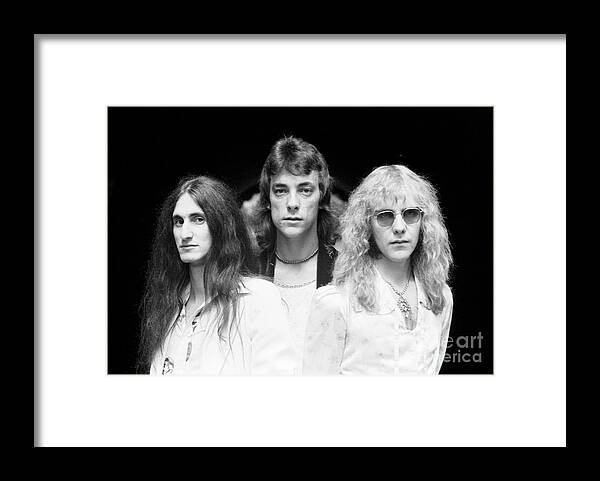 Usa Framed Print featuring the photograph Canadian Rock Band Rush In Nyc by The Estate Of David Gahr
