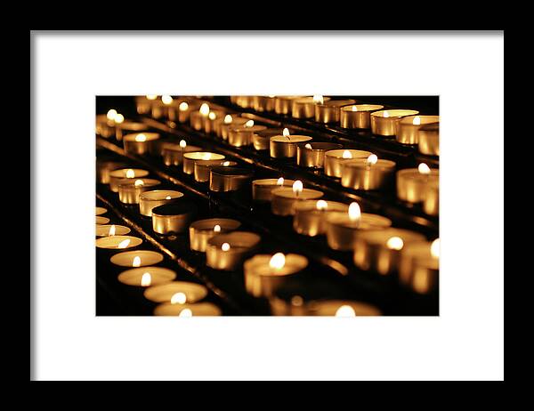 Gothic Style Framed Print featuring the photograph Candles by Aarstudio