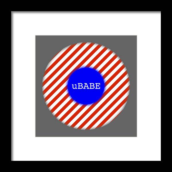 Ubabe Mint Framed Print featuring the digital art Candy by Ubabe Style