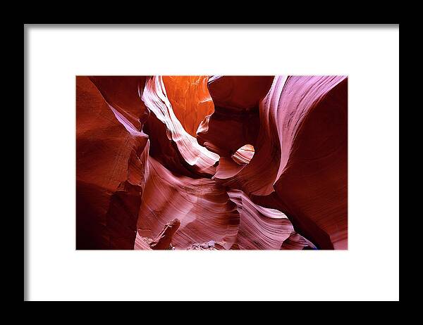 Slot Canyon Framed Print featuring the photograph Canyon Colors by Mike Long