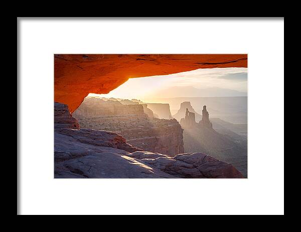 Sunrise Framed Print featuring the photograph Canyonlands Sunrise by Nick Kalathas