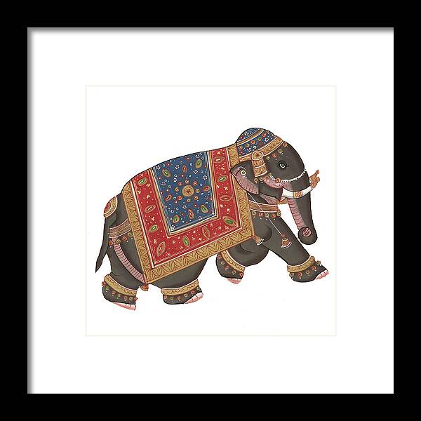 Caparison Framed Print featuring the photograph Caparisoned elephants on parade by Steve Estvanik