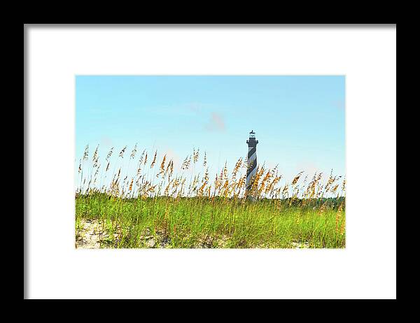 Estock Framed Print featuring the digital art Cape Hatteras Light, Outer Banks, Nc by Laura Zeid