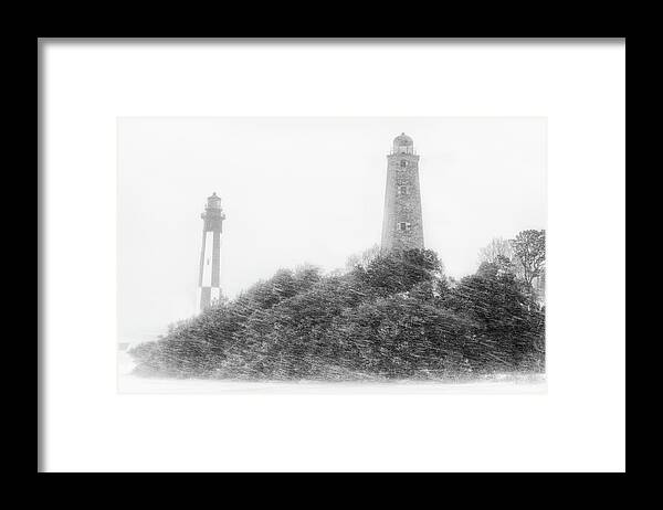 Black And White Photography Framed Print featuring the photograph Cape Henry by Russell Pugh