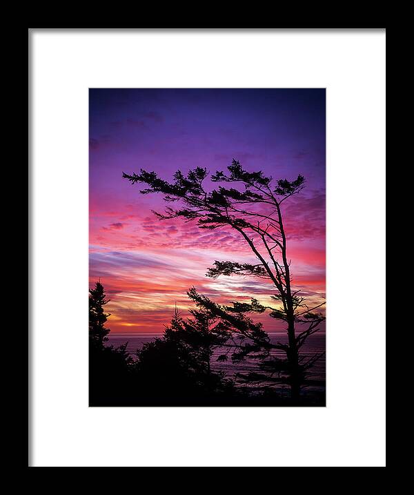 Cape Perpetua Framed Print featuring the photograph Cape Perpetua Sunset by Robert Potts