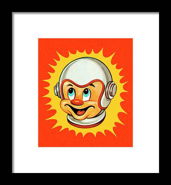 Astronaut Framed Print featuring the drawing Cartoon Astronaut Character by CSA Images