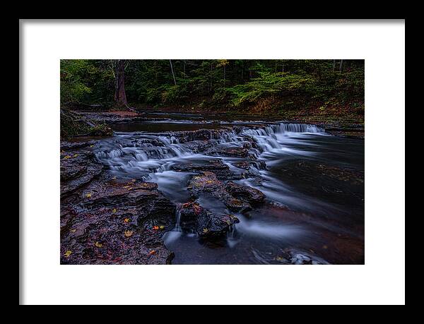 Sunset Framed Print featuring the photograph Cascading Waters by Johnny Boyd