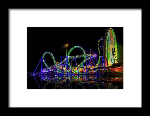 Casino Pier Framed Print featuring the photograph Casino Pier and Hydrus by Susan Candelario
