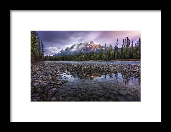 Canada Framed Print featuring the photograph Castle Mountain by Jorge Ruiz Dueso