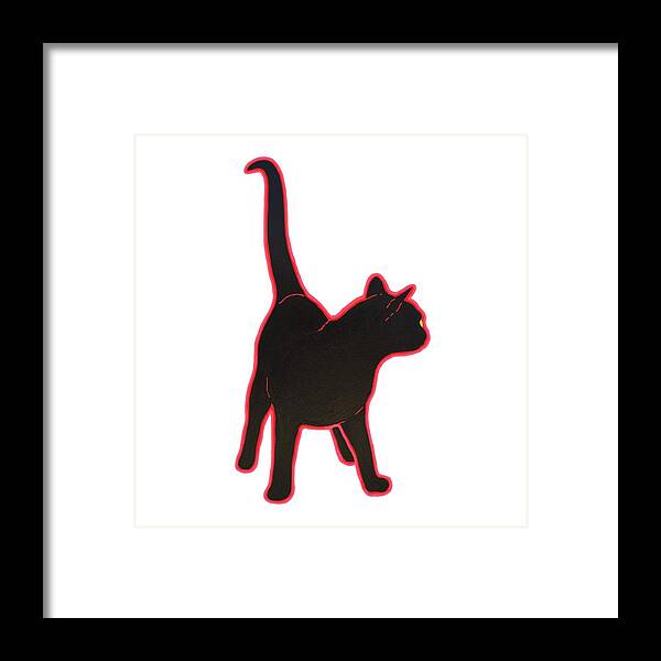 Cat Framed Print featuring the painting Cat on Hot Bricks by Jan Matson