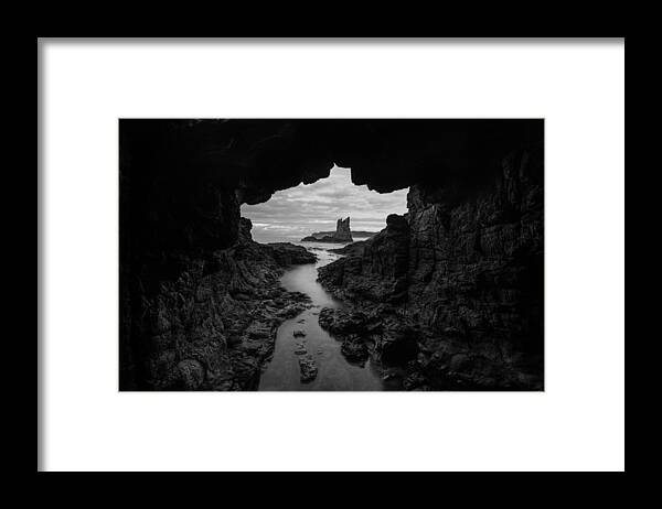 Seascape Framed Print featuring the photograph Cathedral Rocks by Edwin De Groote