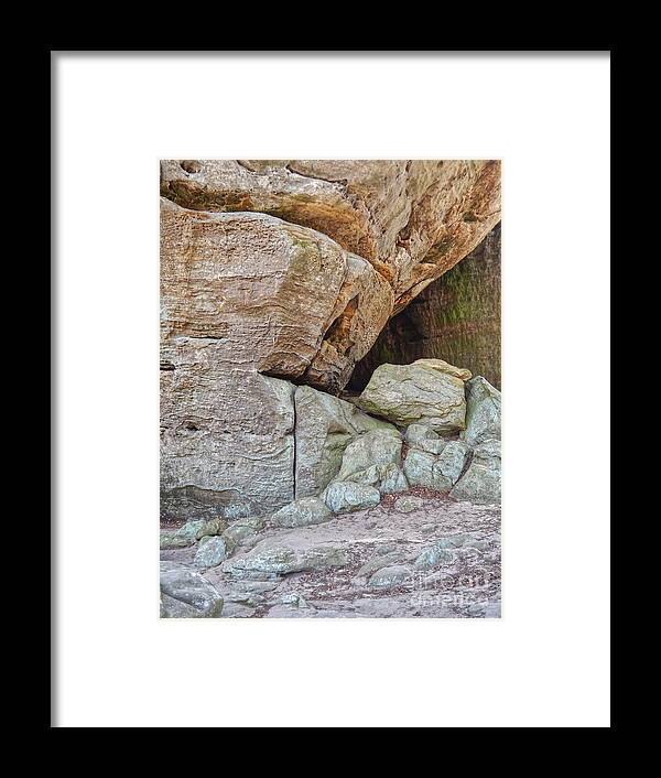 Cliff Framed Print featuring the photograph Cave In A Cliff by Phil Perkins
