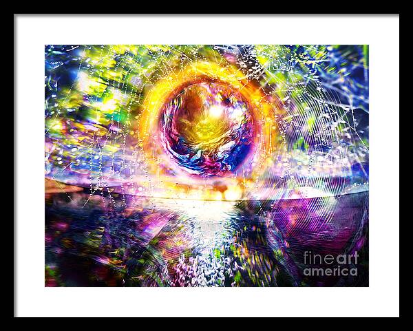 Water Framed Print featuring the digital art Create Your Life Web by Atousa Raissyan