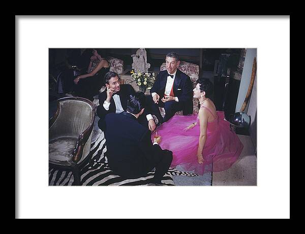 People Framed Print featuring the photograph Celebrity Guests by Slim Aarons