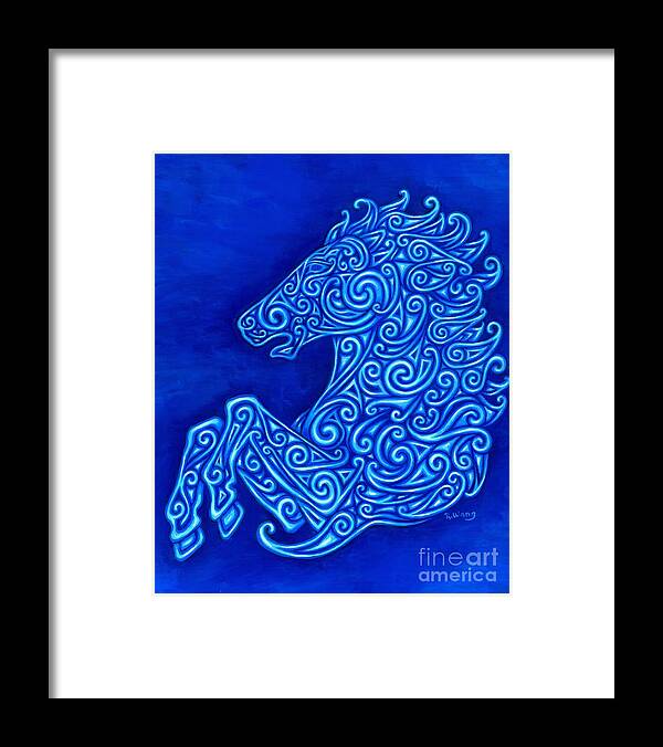Horse Framed Print featuring the painting Celtic Horse by Rebecca Wang