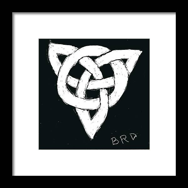 Celt Framed Print featuring the drawing CelticKnot by Branwen Drew