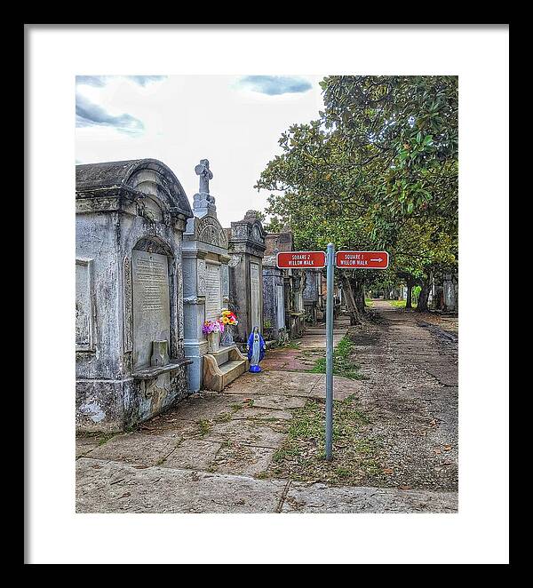 Lafayette Framed Print featuring the photograph Cemetery #1 by Portia Olaughlin
