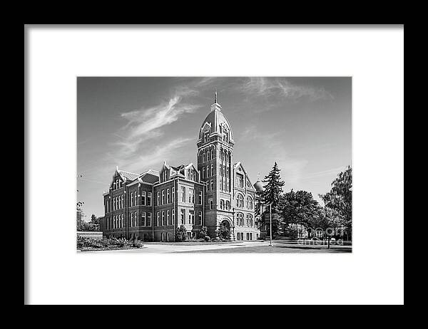 Central Washington Framed Print featuring the photograph Central Washington University Barge Hall by University Icons