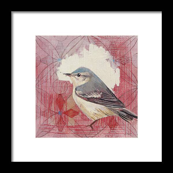 Animals Framed Print featuring the painting Cerulean Warbler by Kathrine Lovell
