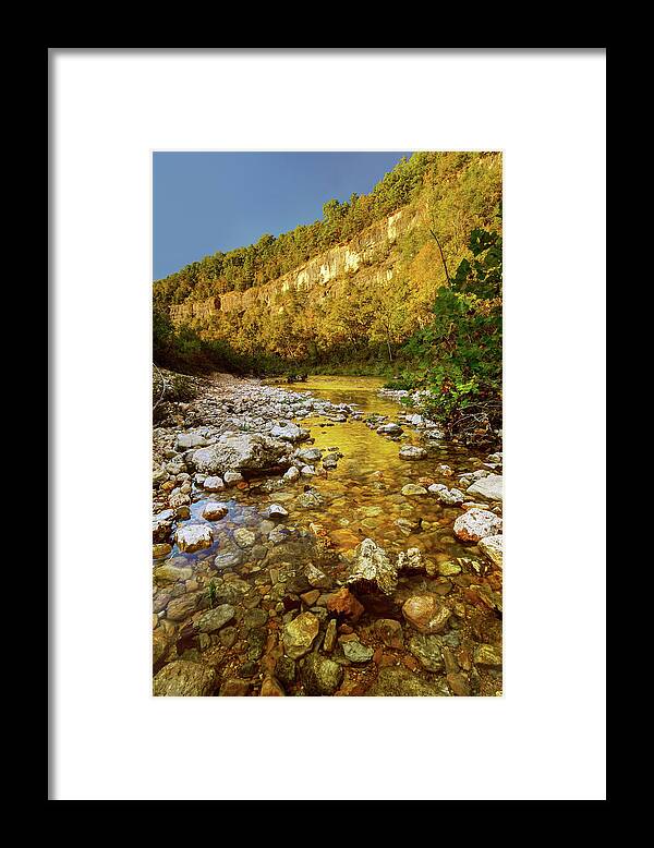 Water Framed Print featuring the photograph Chalk Bluff by Robert Charity