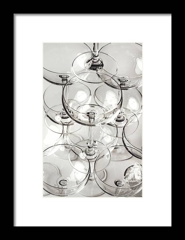 Glass Framed Print featuring the photograph Champagne Tower_7 by 1x Studio Iii