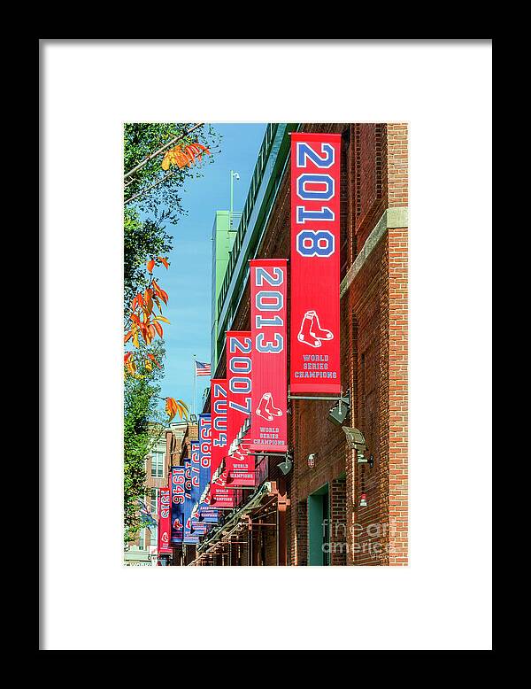 Red Sox Framed Print featuring the photograph Champs Again by Mike Ste Marie