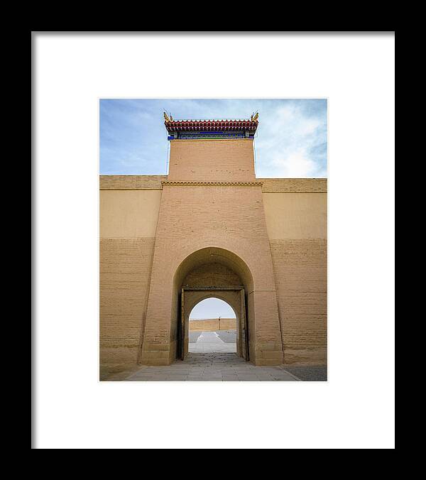 China Framed Print featuring the photograph Chaozong Door Guan City Jiayuguan Gansu China by Adam Rainoff